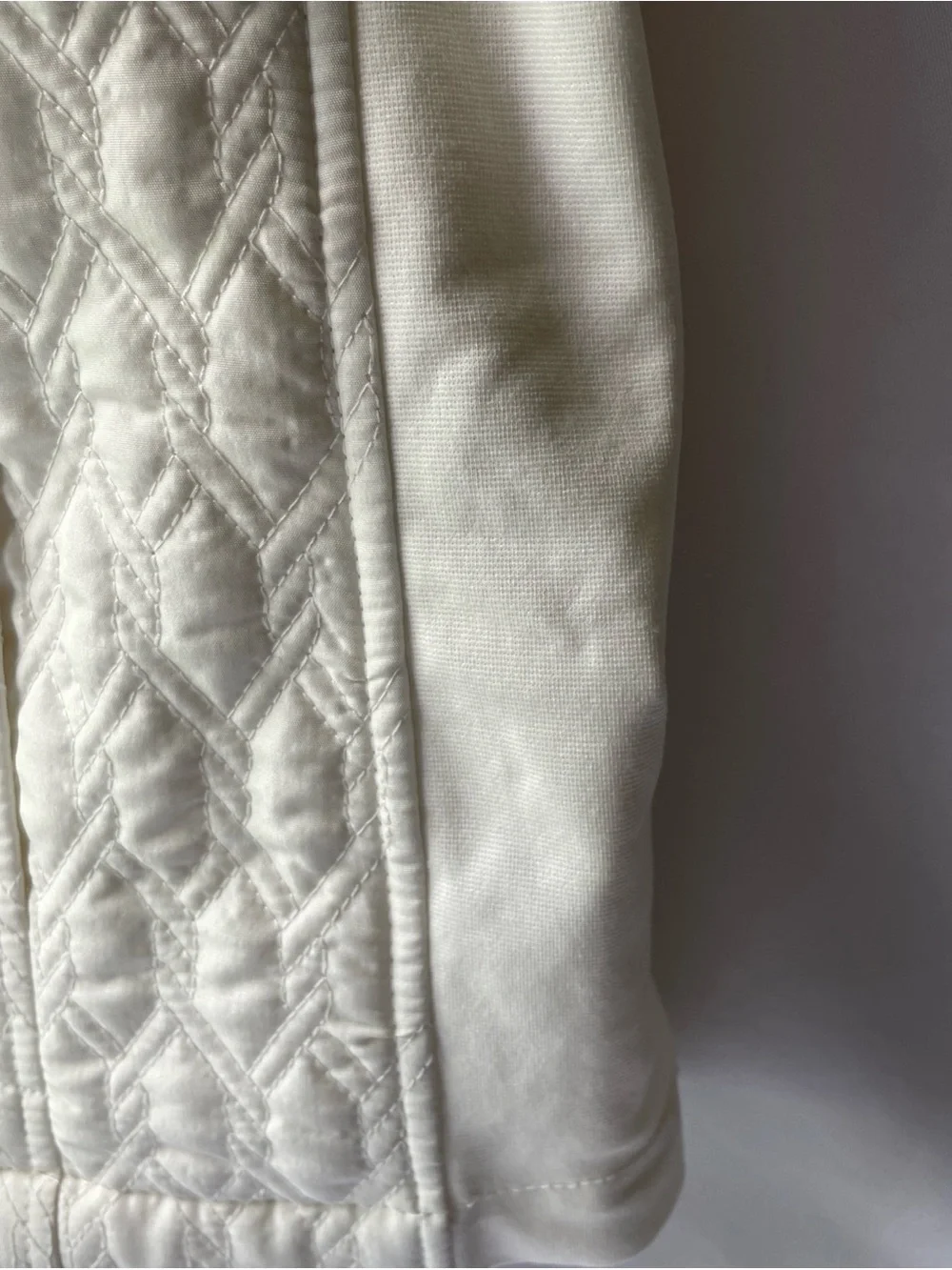 Allison Daley Cream Quilted Zip-Front Women’s Vest